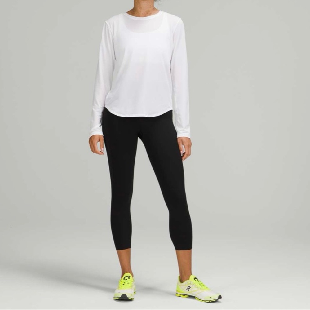 Lululemon Base Pace High-Rise Crop 23” Leggings Black Buttery Soft Weightless